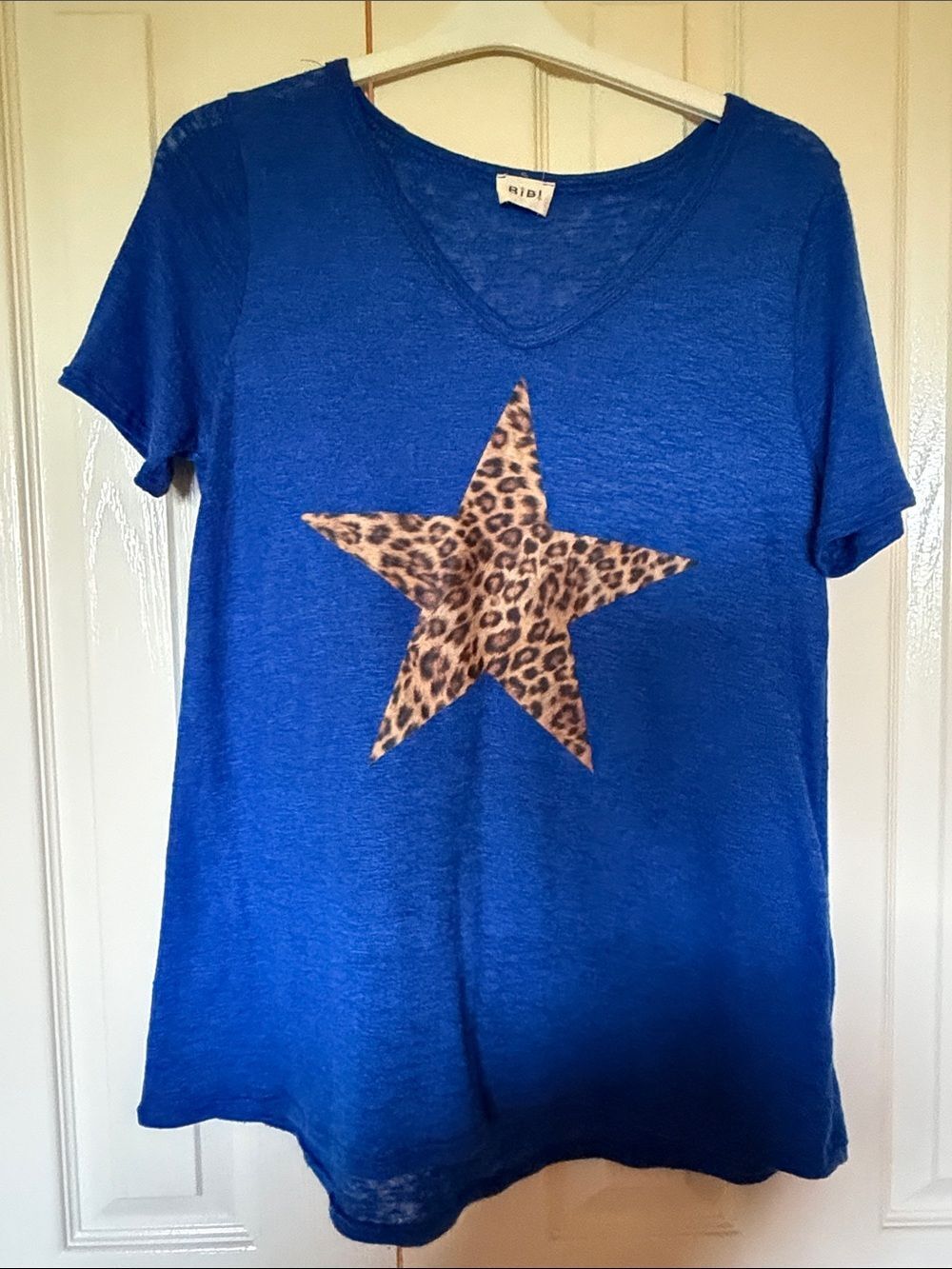 BiBi Cobalt Blue Tunic with Leopard Star